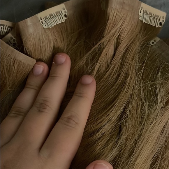 Blond new natural hair extensions